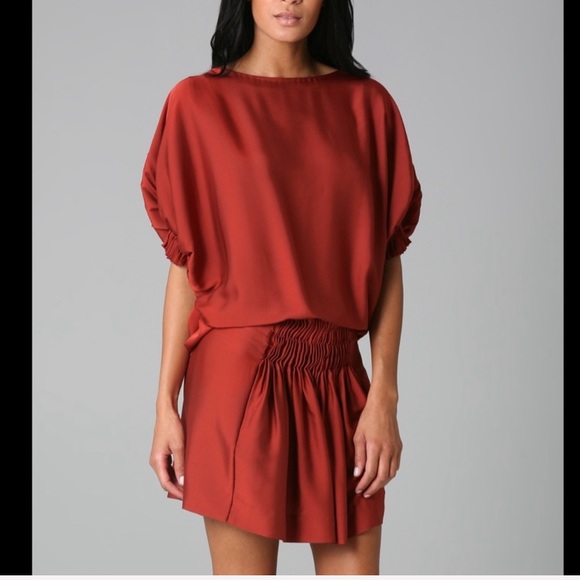 DVF x Shopbop ‘Handy’ Mini Dress Silk Smocked - Picture 2 of 14